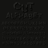 Paper alphabet with cut letters