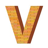 brick letter V