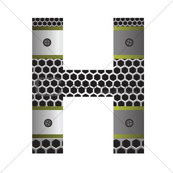 perforated metal letter H