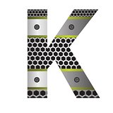 perforated metal letter K