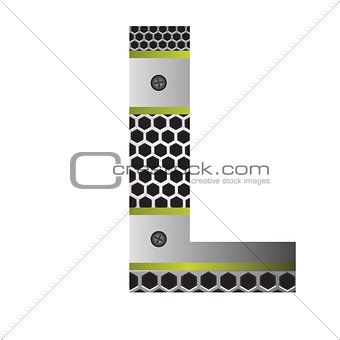perforated metal letter L