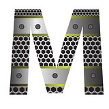 perforated metal letter M