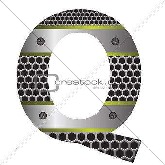 perforated metal letter Q
