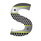 perforated metal letter S