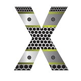perforated metal letter X