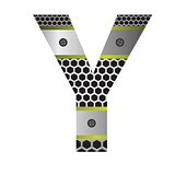 perforated metal letter Y