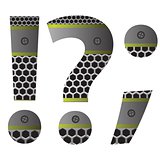perforated metal question mark