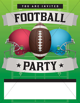 American Football Party Template Illustration