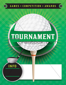 Golf Tournament Template Illustration