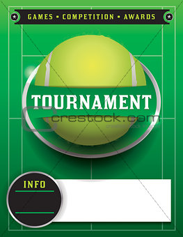 Tennis Tournament Template Illustration
