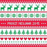 Prosit Neujahr 2015 - Happy New Year in German pattern