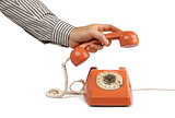 Vintage telephone answer handset
