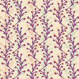 Seamless pattern with plants