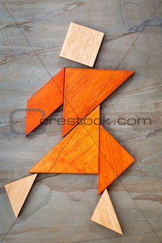 tangram dancing figure
