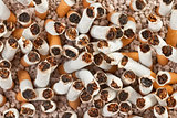Cigarettes chaos closeup