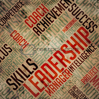 Leadership Concept - Grunge Wordcloud.