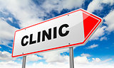 Clinic on Red Road Sign.