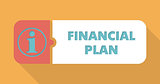 Financial Plan on Orange in Flat Design.