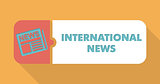 International News on Orange in Flat Design.