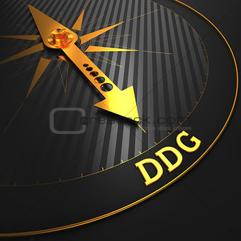 DDG - Business Background. Golden Compass Needle.