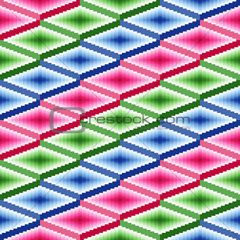 Seamless pattern with rhombic details