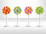 Vector illustration with candy.