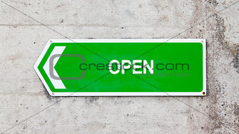 Green sign - Open