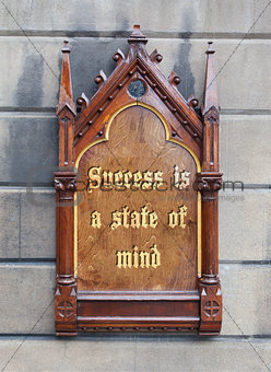 Decorative wooden sign - Success is a state of mind