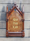Decorative wooden sign - Yes you can