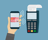 mobile payment via smartphone.