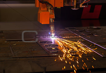 Industrial plasma cutting machine