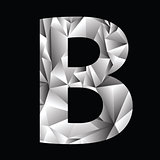 crystal letter  B