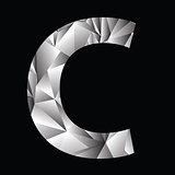 crystal letter  C