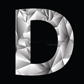 crystal letter  D