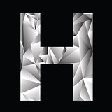 crystal letter  H