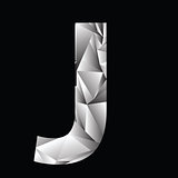 crystal letter  J