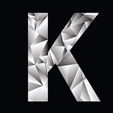 crystal letter  K