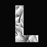 crystal letter  L