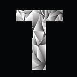 crystal letter  T
