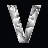 crystal letter  V