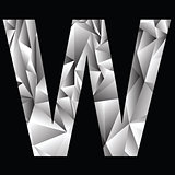 crystal letter  W