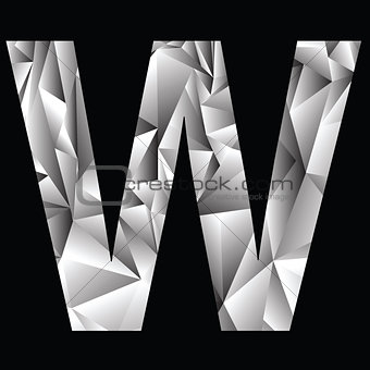 crystal letter  W