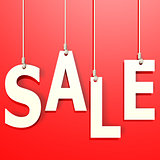 Sale word in red background