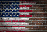 Dark brick wall - USA