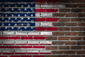 Dark brick wall - USA