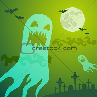 Ghost in the cemetery
