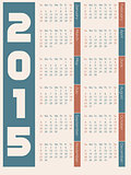 Simple 2015 calendar design