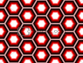 Design seamless colorful hexagon geometric pattern