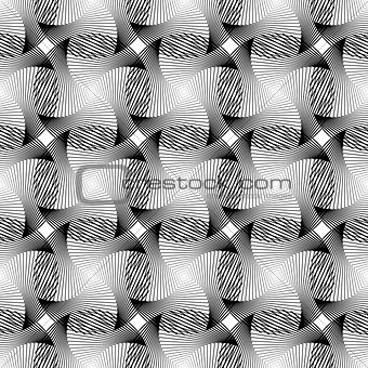 Design seamless monochrome grid decorative pattern