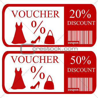 20% and 50% discount vouchers